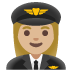 woman pilot, medium-light skin tone